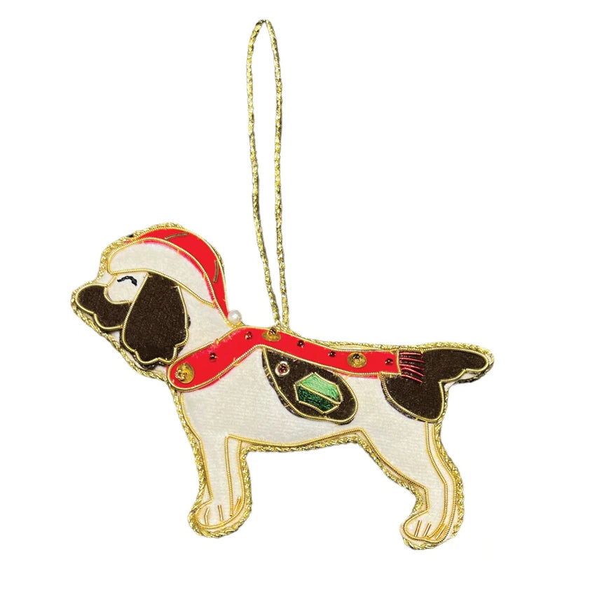 Beaded Embroidered Christmas Tree Decoration
