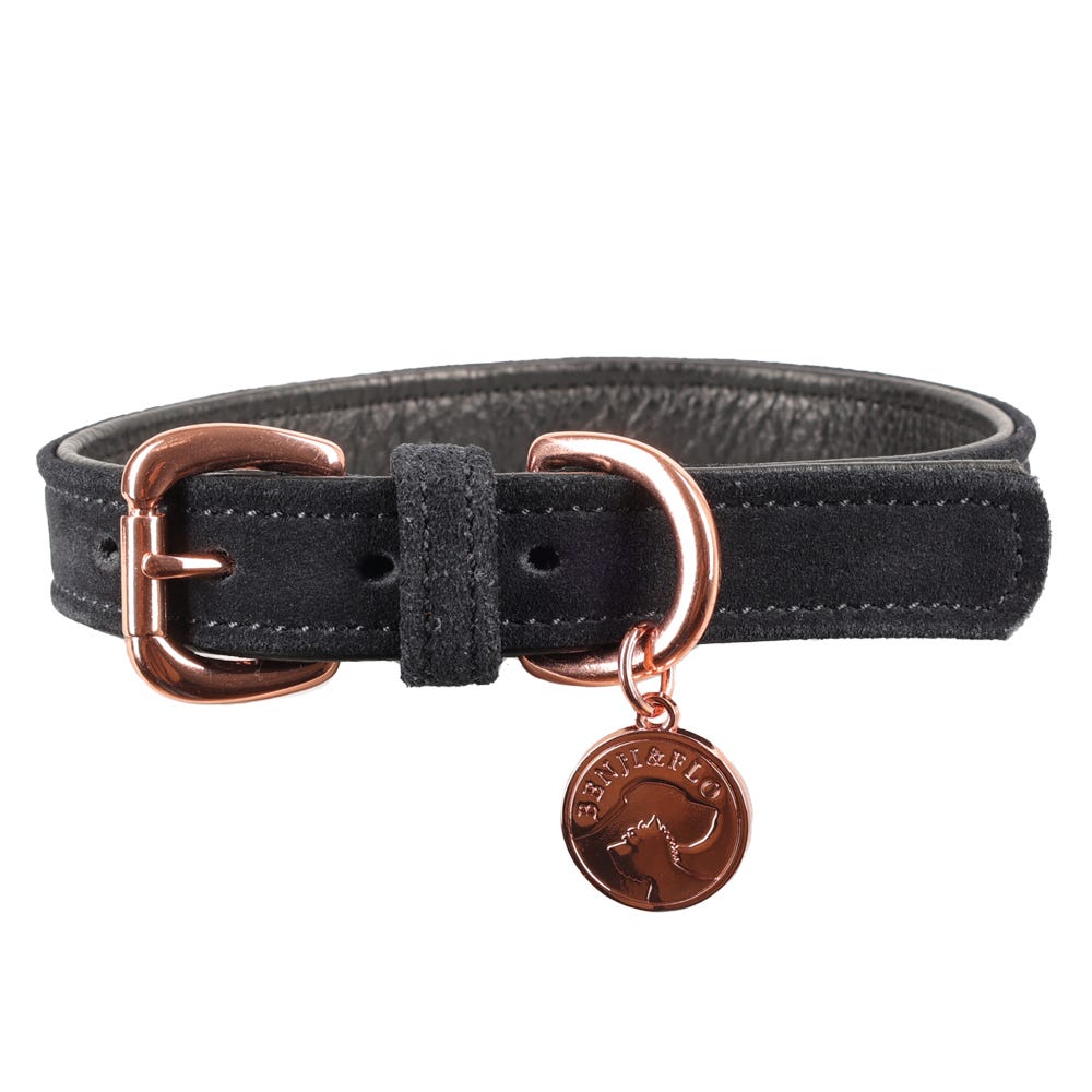 Benji & Flo Noble Suede Dog Collar - Nags Essentials