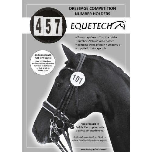 Bridle Dressage Numbers - Pairs - Nags Essentials