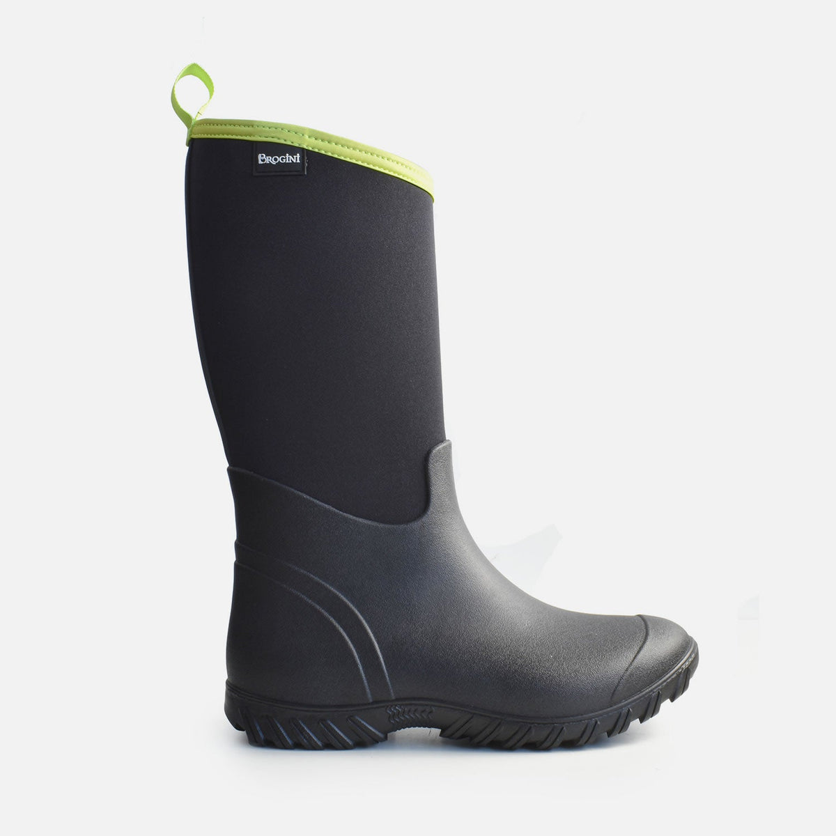 Brogini Belmont Wellies - Black/Lime - Nags Essentials