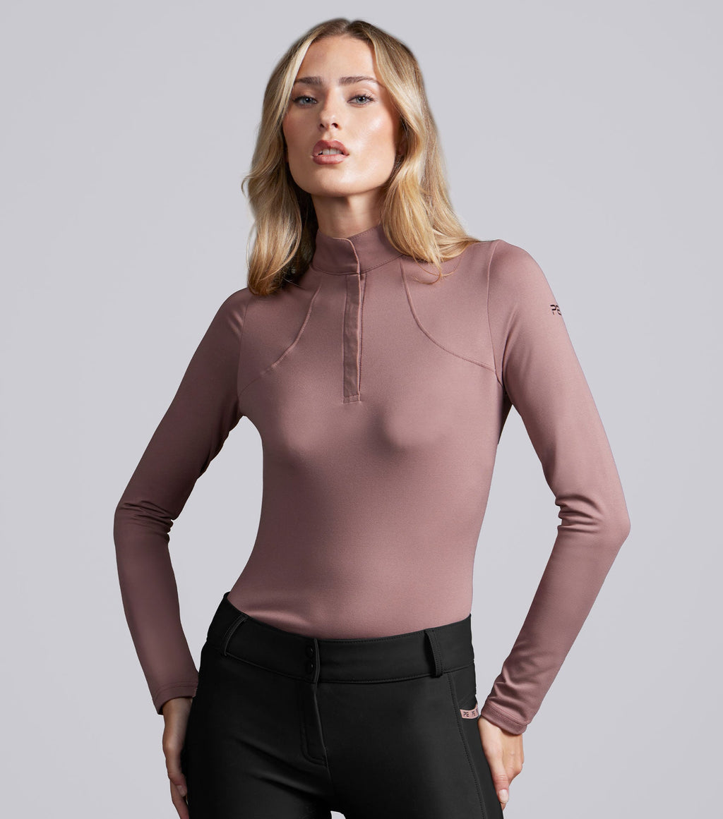 Premier Equine Catori Womens Long Sleeve Base Layer - Dusty Rose
