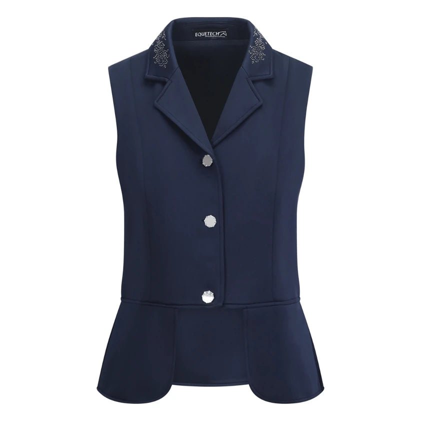 Crystal Dressage Waistcoat - Navy/Silver - Nags Essentials