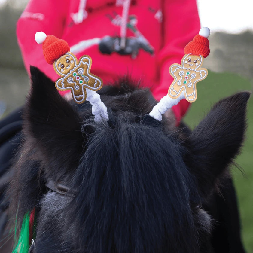Gingerbread Man Bridle Boppers - Pair