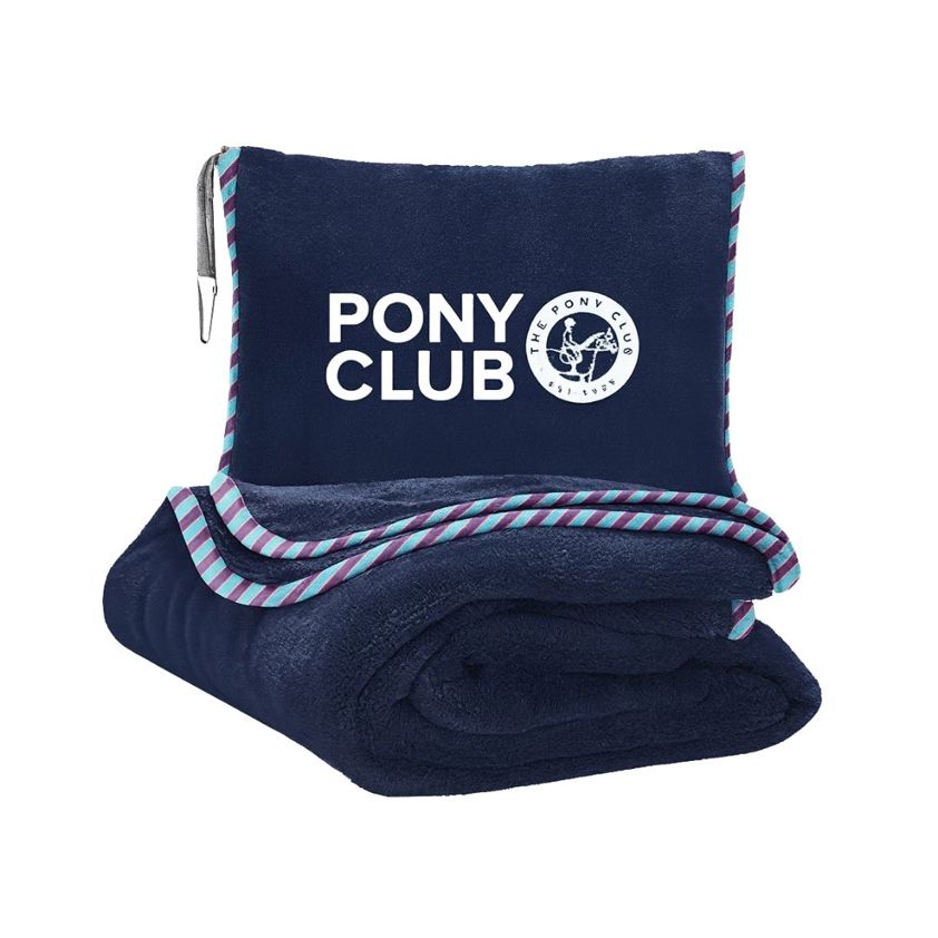 Official Pony Club 2-In-1 Blanket / Travel Pillow