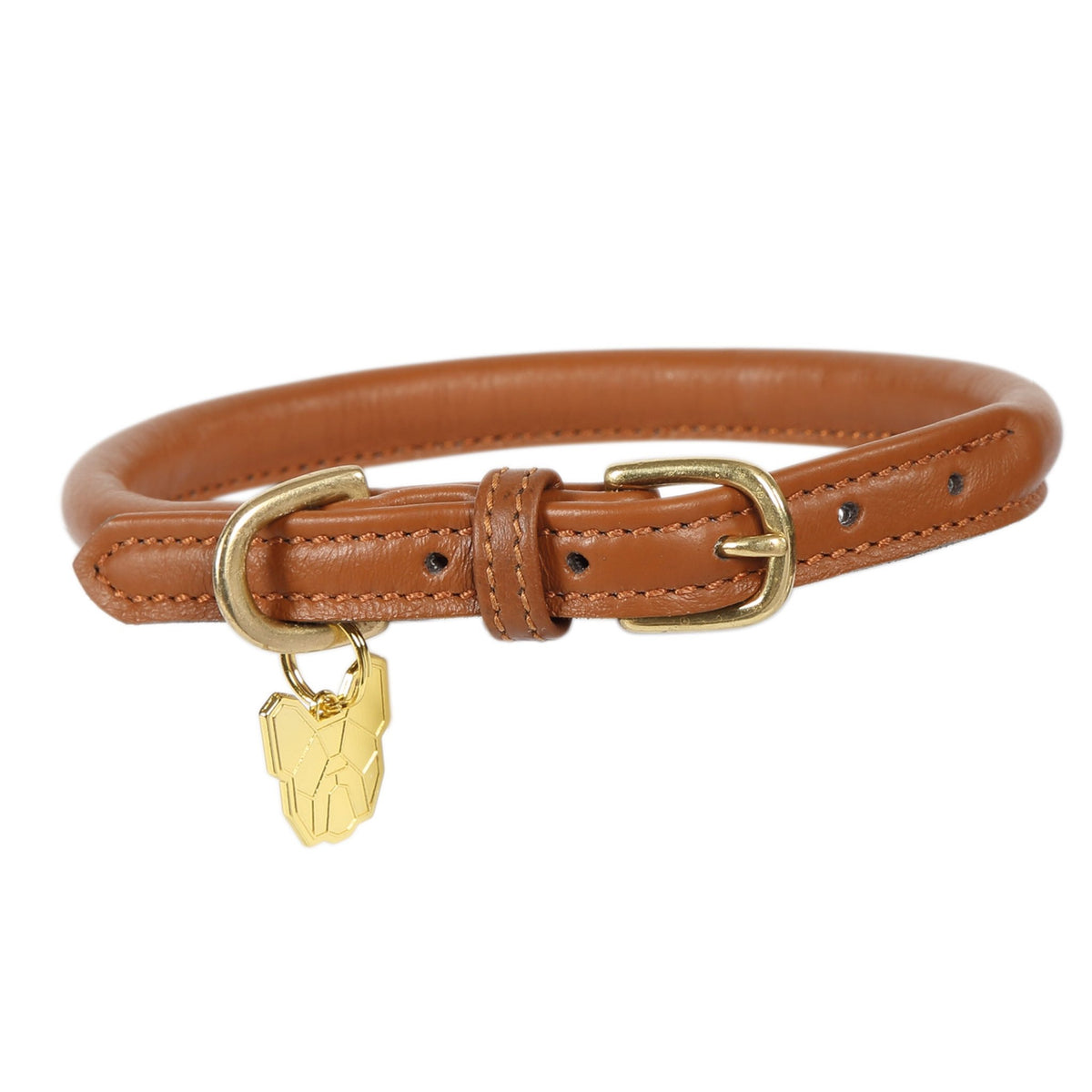 Digby & Fox Rolled Leather Dog Collar - Nags Essentials