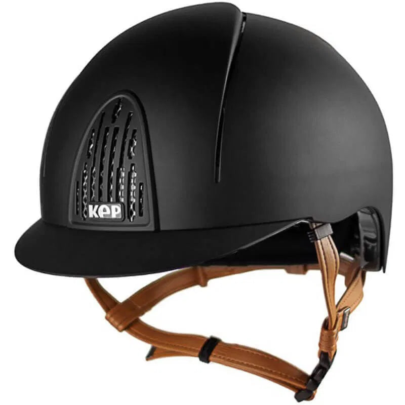 KEP Smart Matt Black Standard Peak with Tan Harness