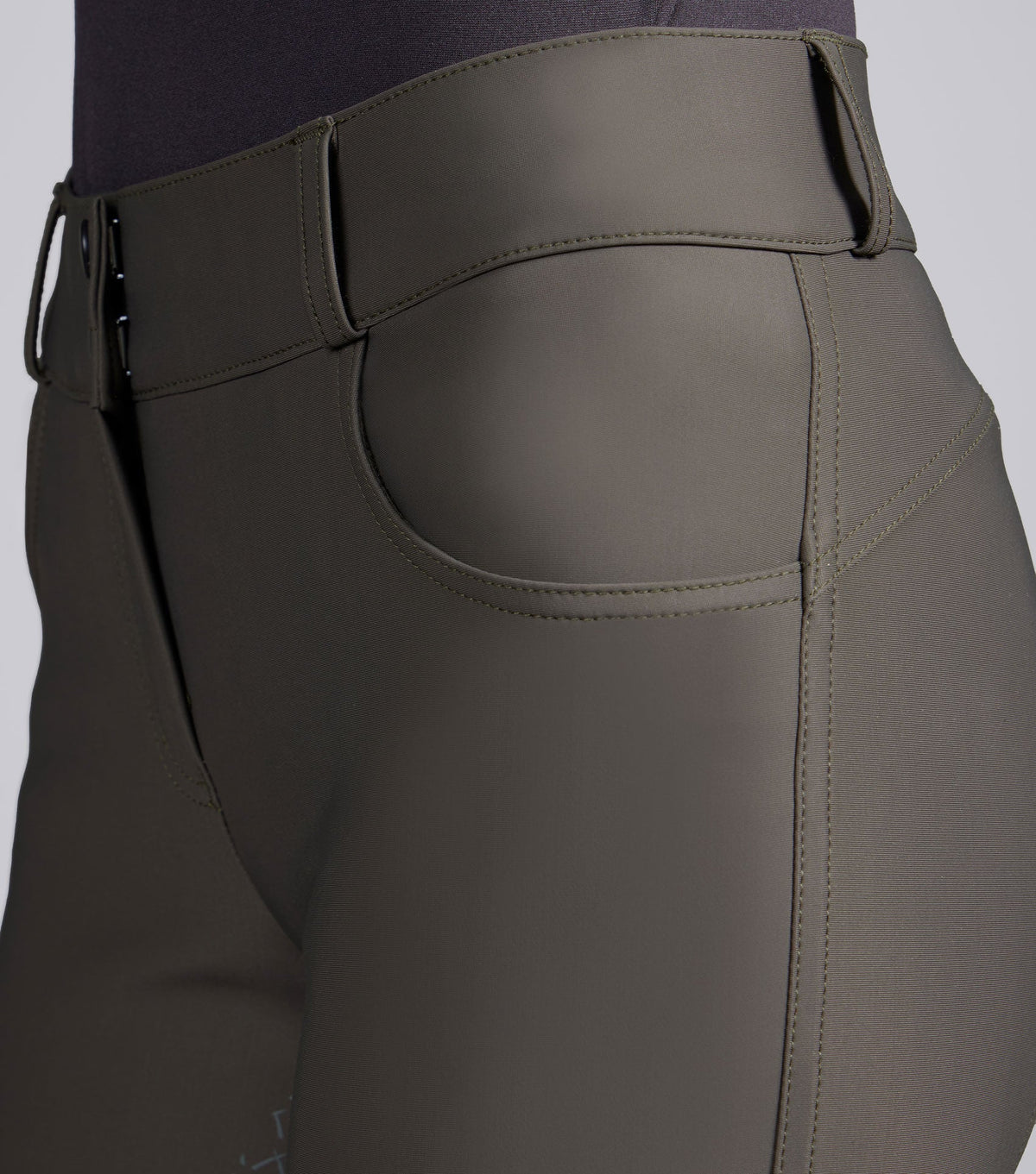 Elixir Womens Gel Full Seat Riding Breeches Mosswood