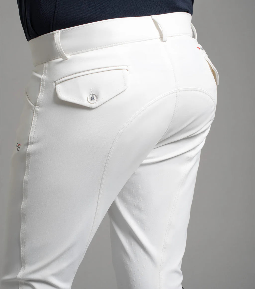 Premier Equine Emilio Men's Gel Knee Competition Breeches - White