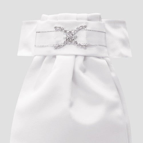Equetech Amelia Deluxe Ready-Tied Stock - White - Nags Essentials