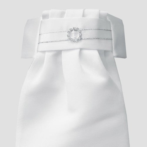 Equetech Diamante Circle Deluxe Ready-Tied Stock. - White - Nags Essentials