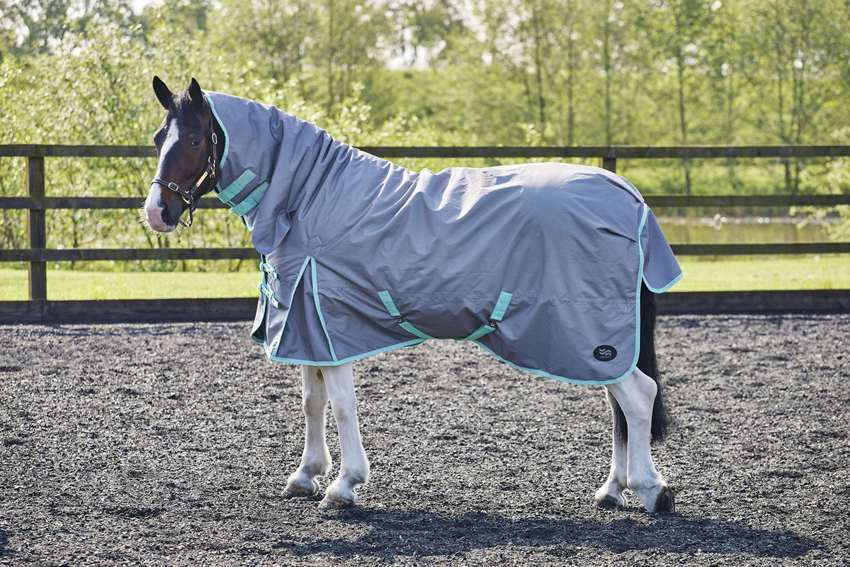 Firefoot Turnout Rug Fixed Neck 200g - Grey/Sage - Nags Essentials