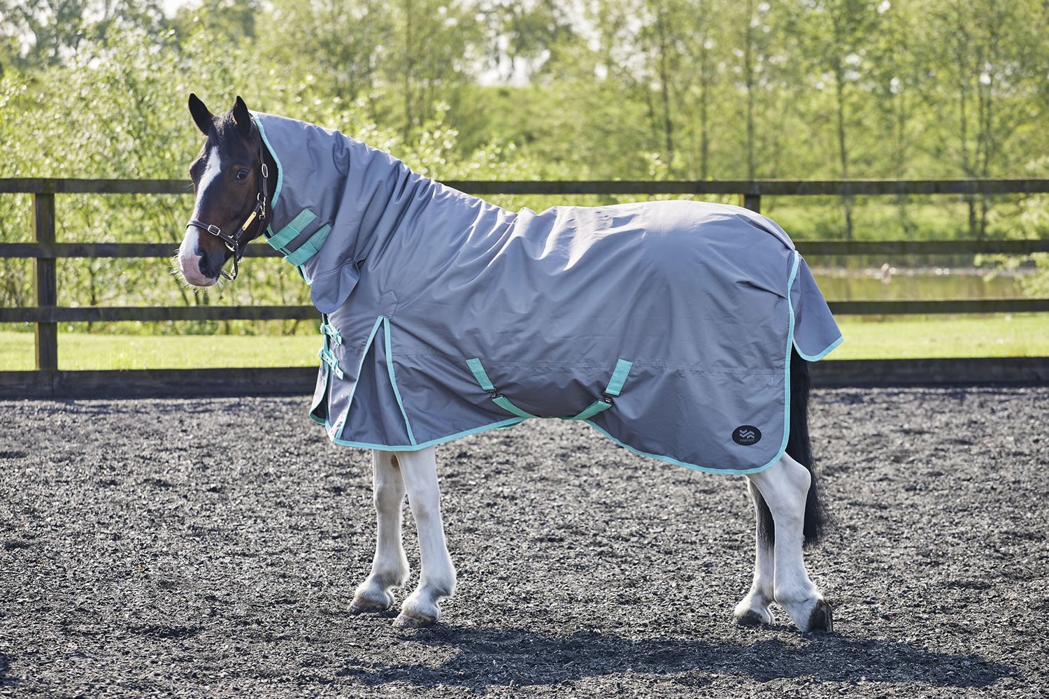 Firefoot Turnout Rug Fixed Neck 200g - Grey/Sage - Nags Essentials
