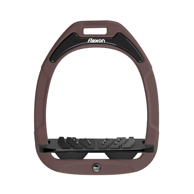 Flexon GC Stirrups Brown Frame - Inclined Ultra Grip - Nags Essentials