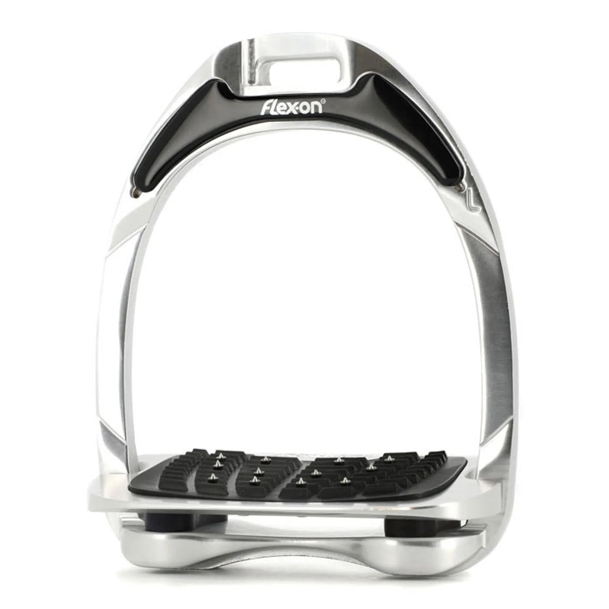 FlexOn Silver Aluminium Stirrups Inclined Ultra Grip - Nags Essentials