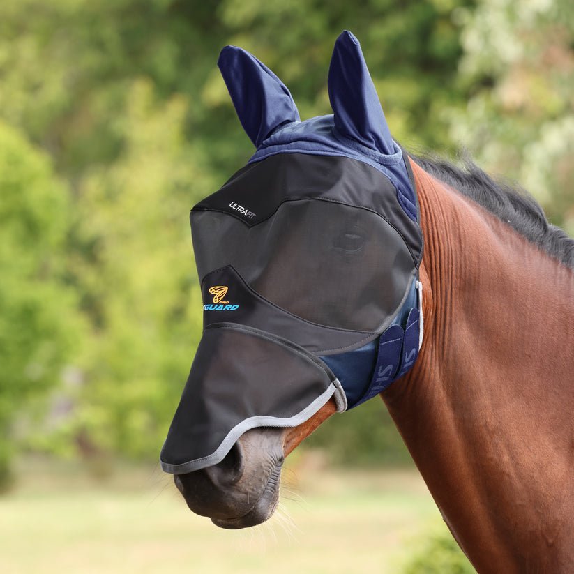 FlyGuard Pro Deluxe Fly Mask with Ears & Nose - Nags Essentials