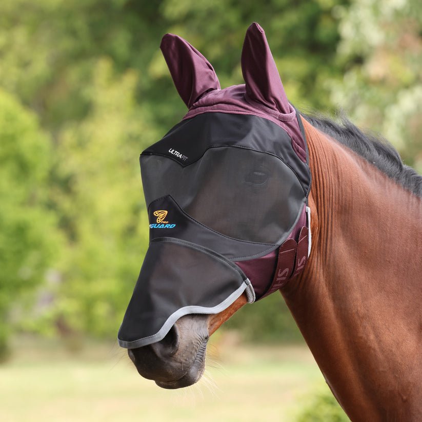 FlyGuard Pro Deluxe Fly Mask with Ears & Nose - Nags Essentials