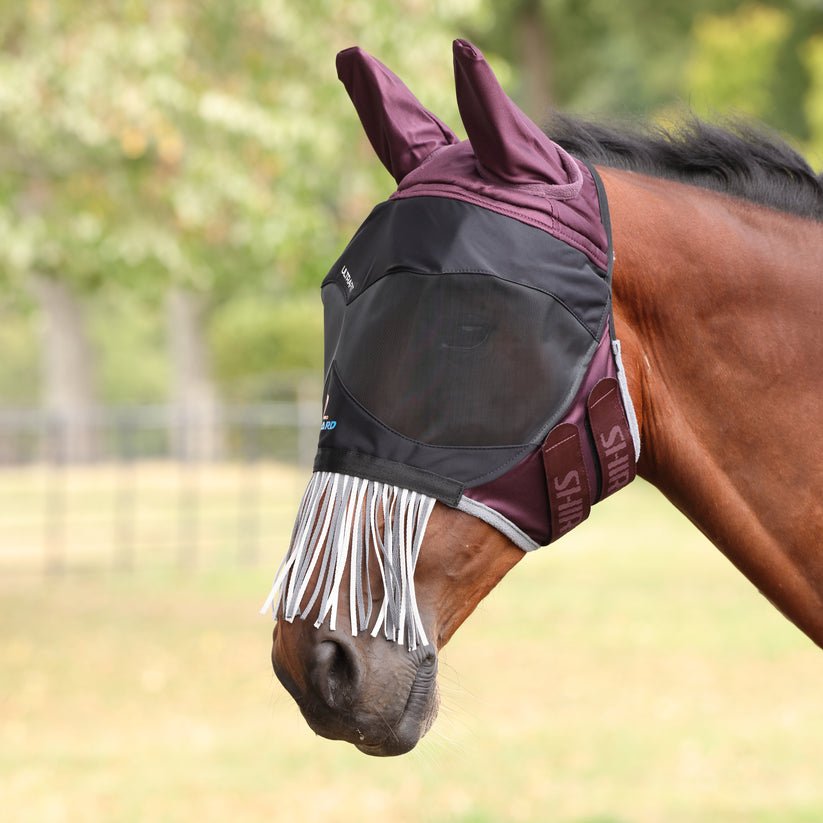 FlyGuard Pro Deluxe Fly Mask with Ears & Nose Fringe - Nags Essentials