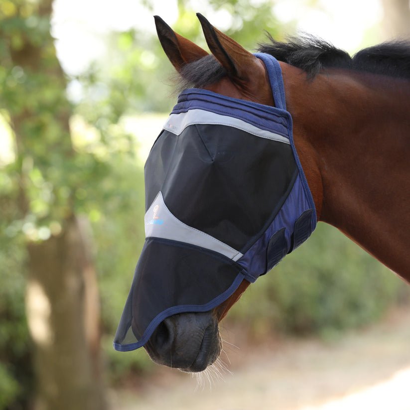 FlyGuard Pro Fine Mesh Earless Fly Mask with Nose - Nags Essentials