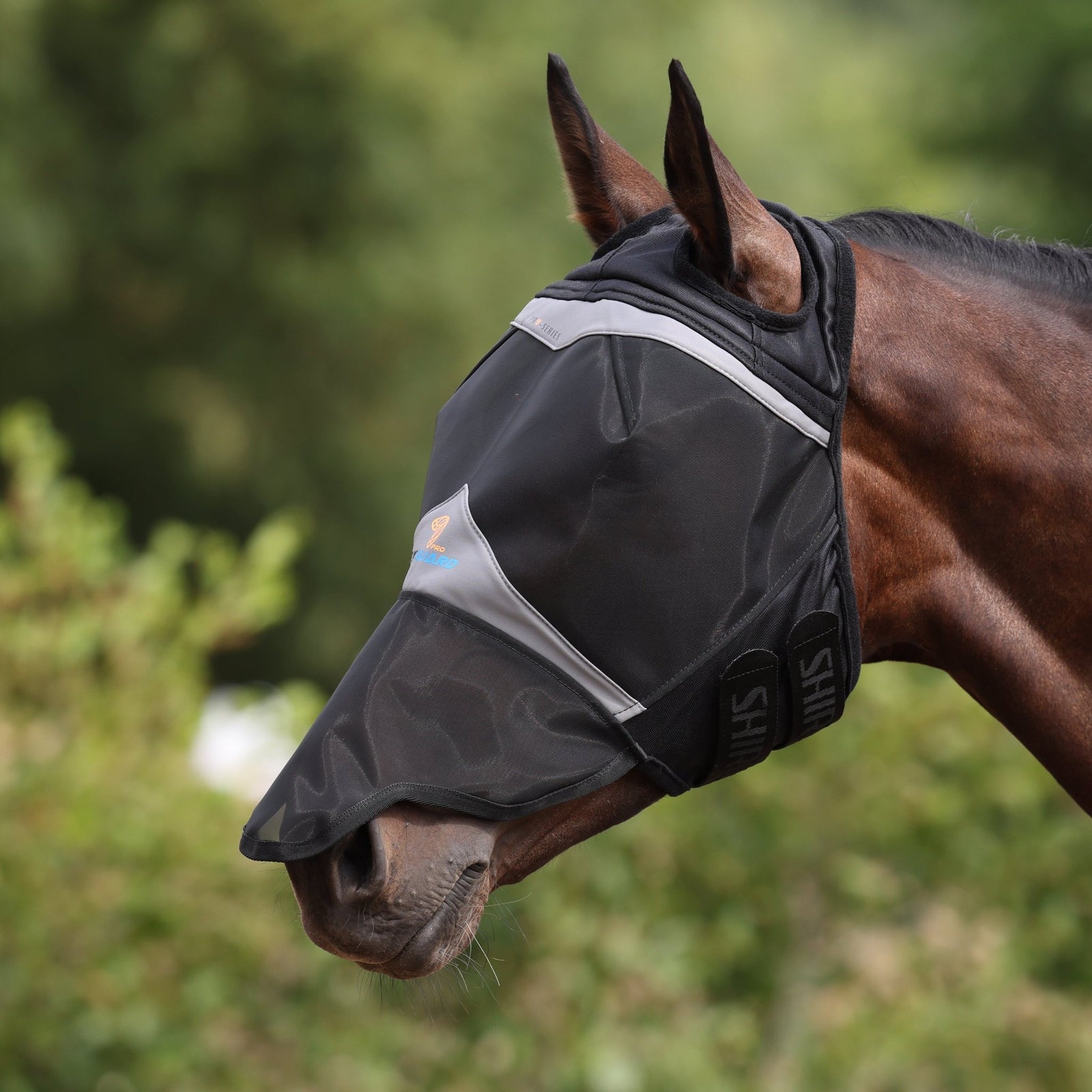 FlyGuard Pro Fine Mesh Fly Mask With Ear Hole & Nose - Nags Essentials