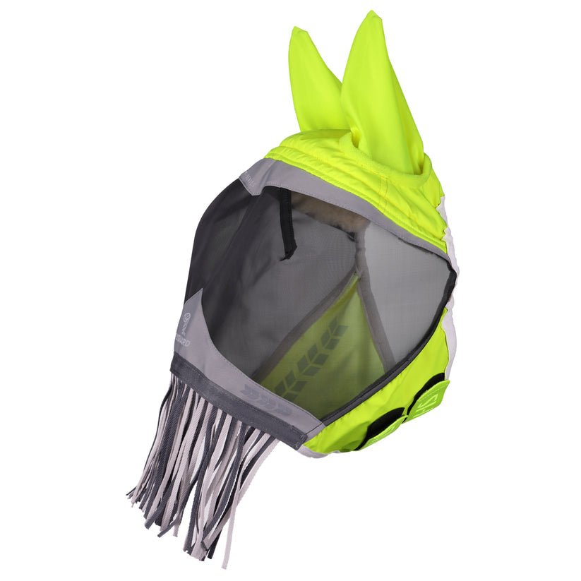 FlyGuard Pro Hi - Viz Fine Mesh Fly Mask with Ears & Nose Fringe - Nags Essentials
