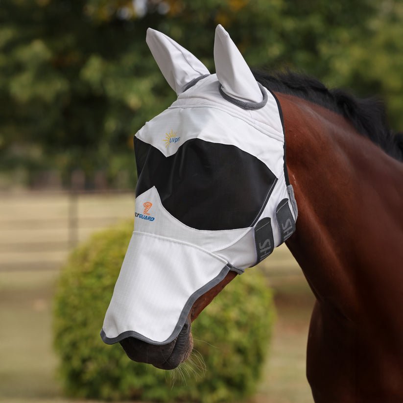 FlyGuard Pro Sun Shade Fly Mask with Ears & Nose - Nags Essentials