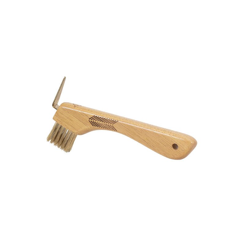 Grooming Deluxe Hoof Pick with Metal Bristle - Nags Essentials