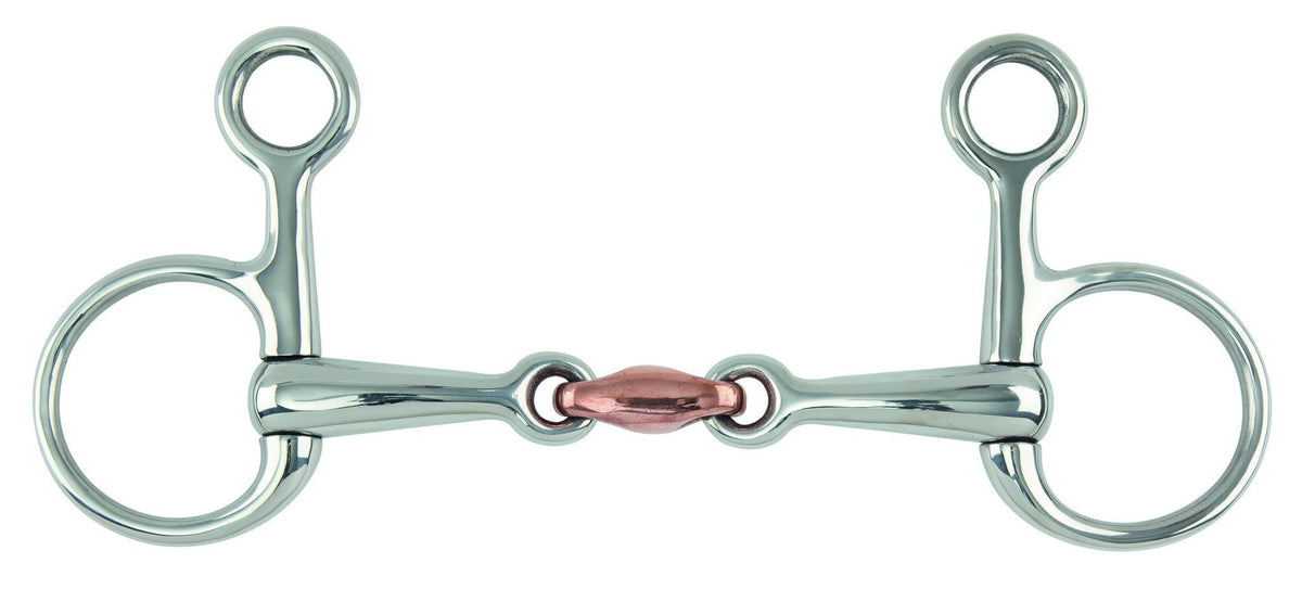 Hanging Cheek Copper Lozenge Snaffle Bit - Nags Essentials