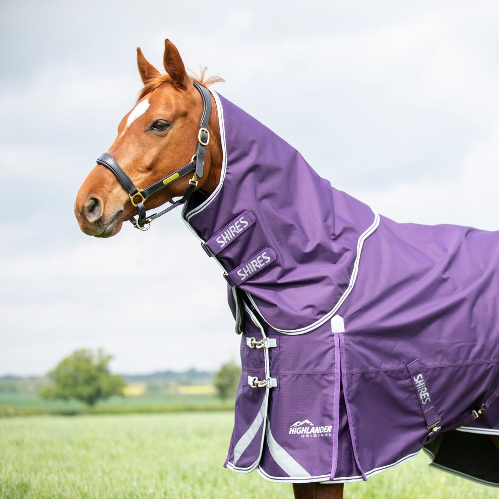 Highlander Original 100 Turnout Neck Cover - Plum - Nags Essentials