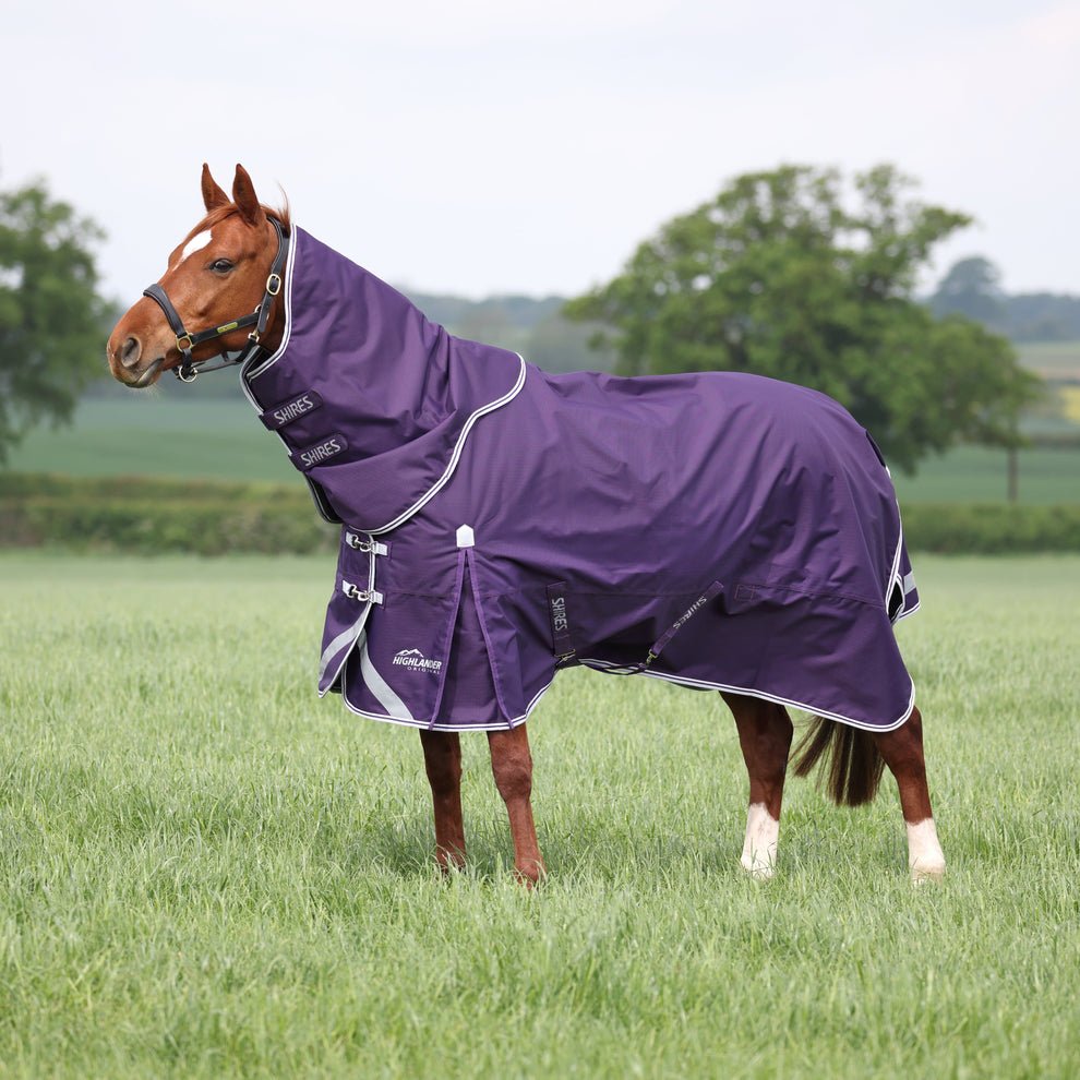 Highlander Original 100 Turnout Rug & Neck Set - Plum - Nags Essentials