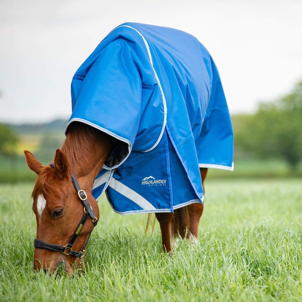 Highlander Original 200 Turnout Rug & Neck Set - Blue - Nags Essentials
