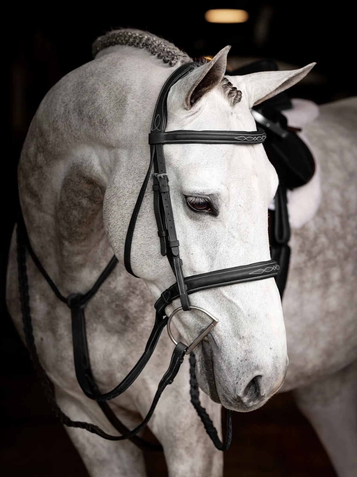 LeMieux Stitched Hunter Bridle with Laced Reins