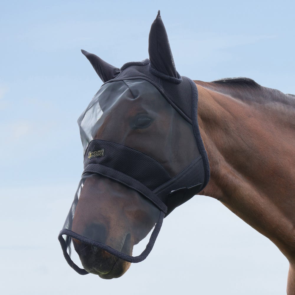Hy Equestrian Armoured Protect Full Mask with Ears and Nose - Nags Essentials