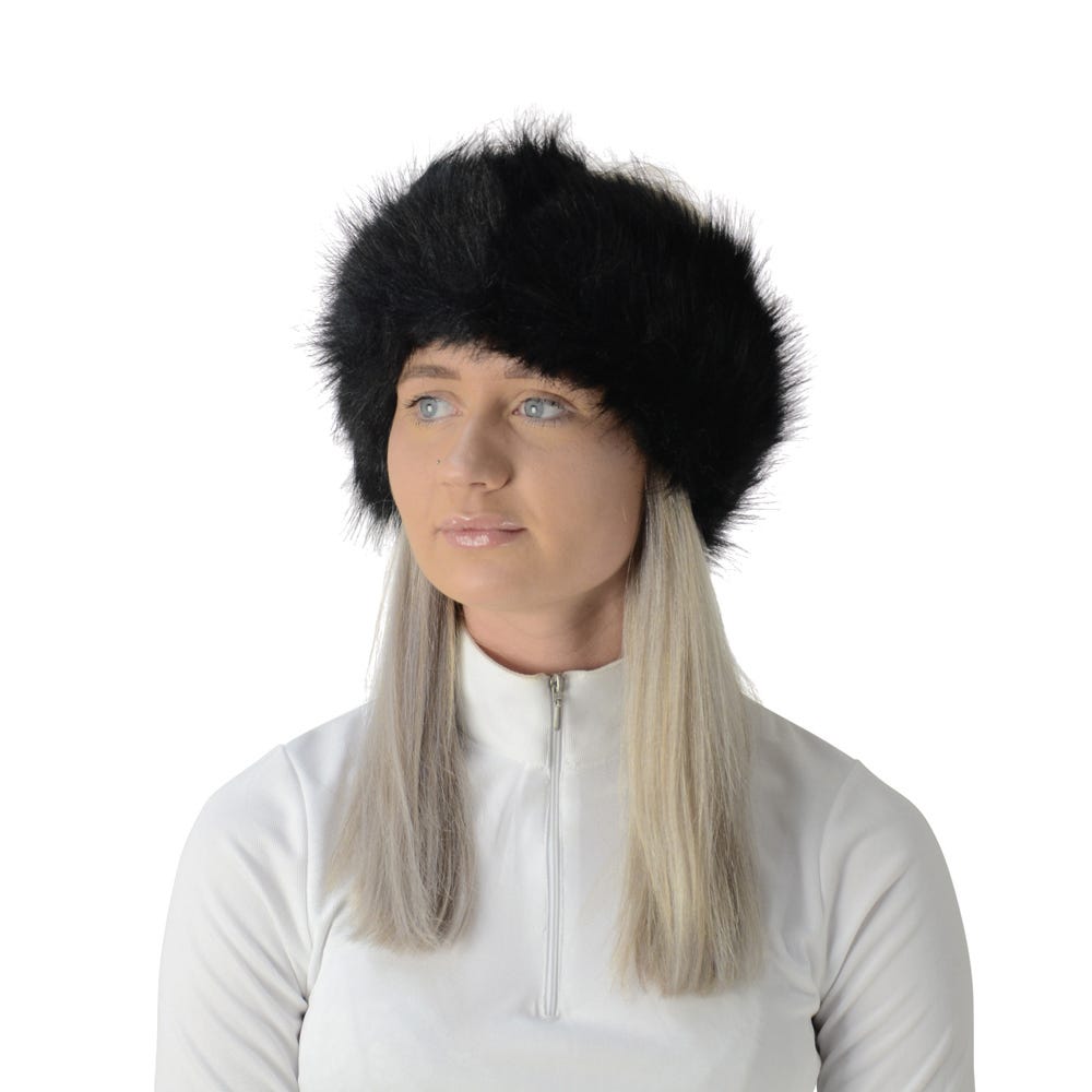 Hy Equestrian Canadian Faux Fur Headband - Black - Nags Essentials