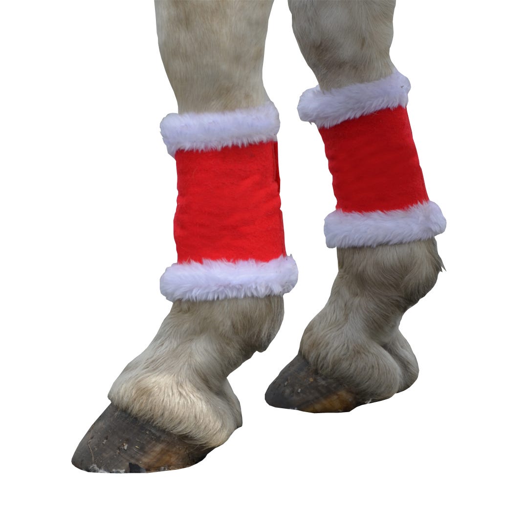 Hy Equestrian Christmas Santa Horse Leg Wraps (Set of 4) - Nags Essentials