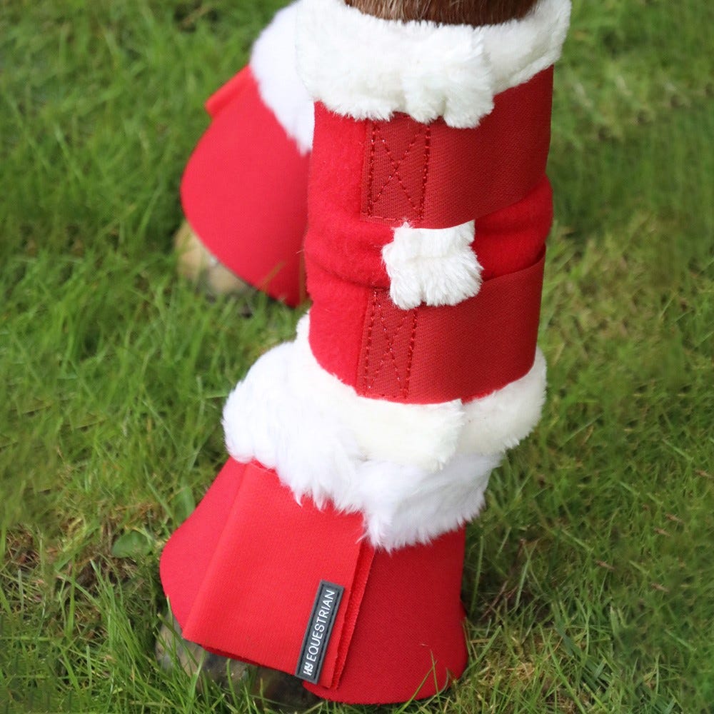 Hy Equestrian Christmas Santa Horse Leg Wraps (Set of 4) - Nags Essentials