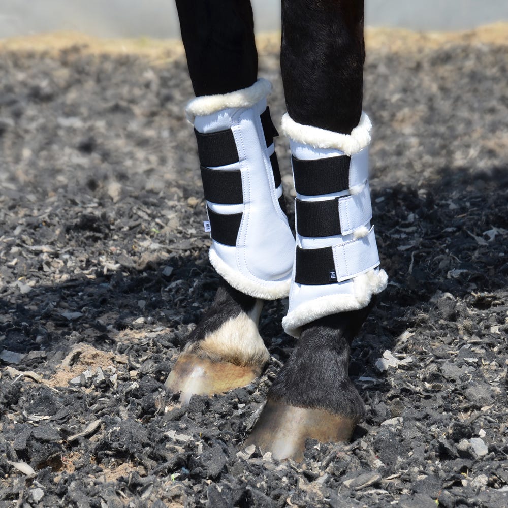 Hy Equestrian Combi Leather Brushing Boots - Nags Essentials
