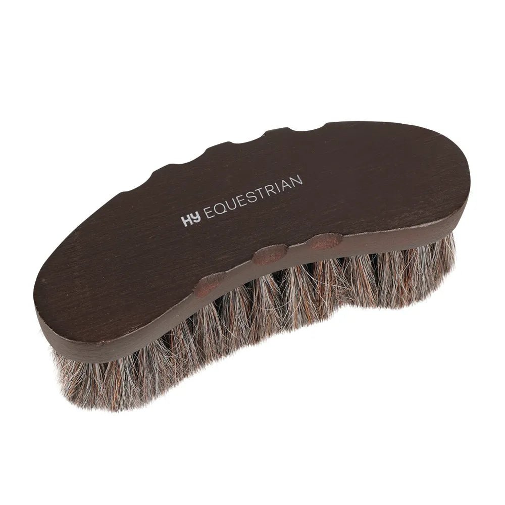 Hy Equestrian Deluxe Half Round Brush With Horse Hair - Nags Essentials