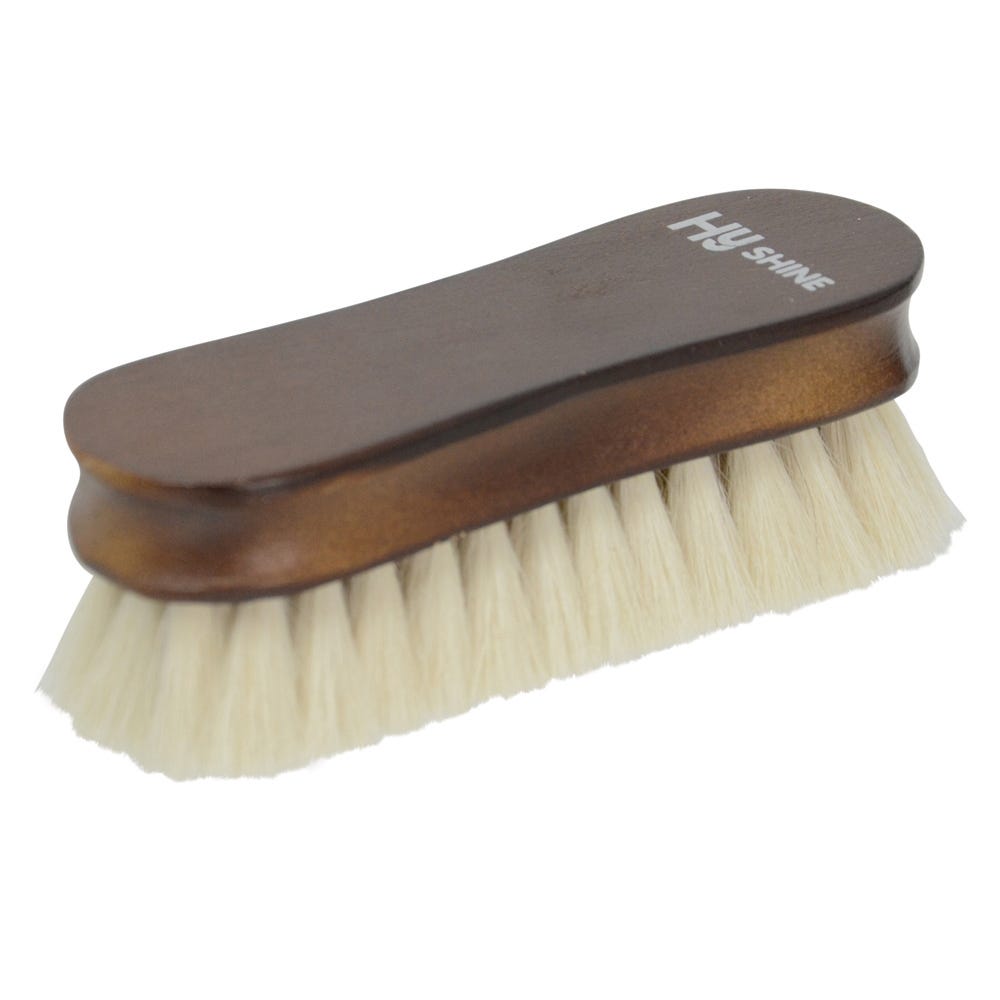 Hy Equestrian Deluxe Wooden Face Brush with Goats Hair - Nags Essentials