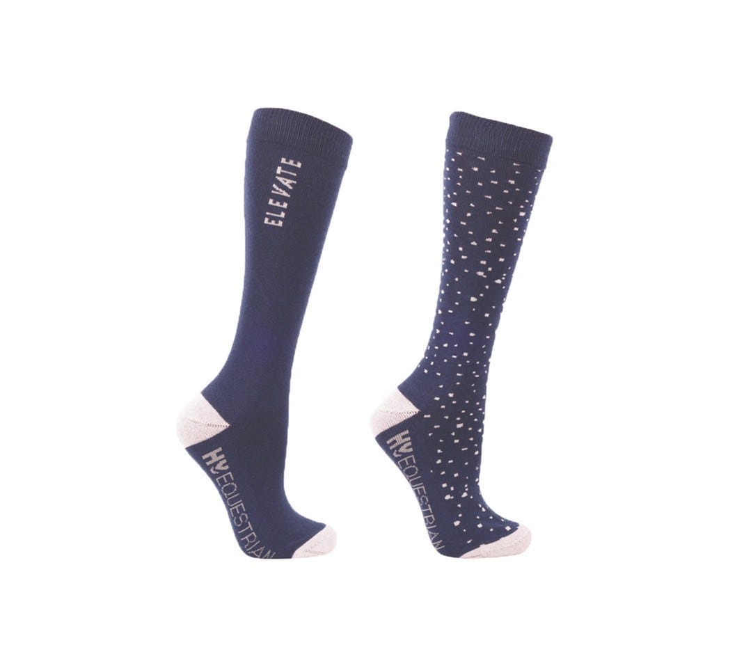 Hy Equestrian Elevate Allure Mizs Socks (Pack of 2) - Nags Essentials