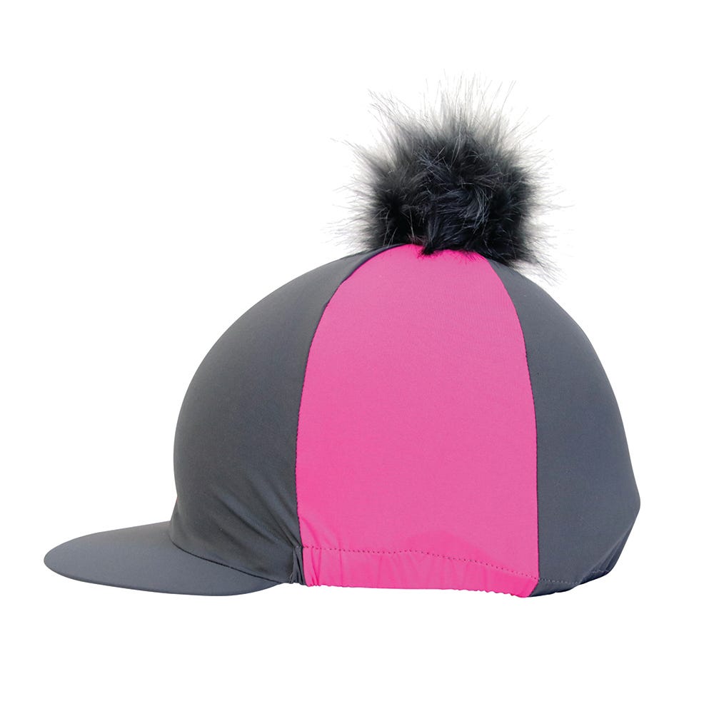 Hy Equestrian Hat Cover with Faux Fur Pom Pom - Nags Essentials