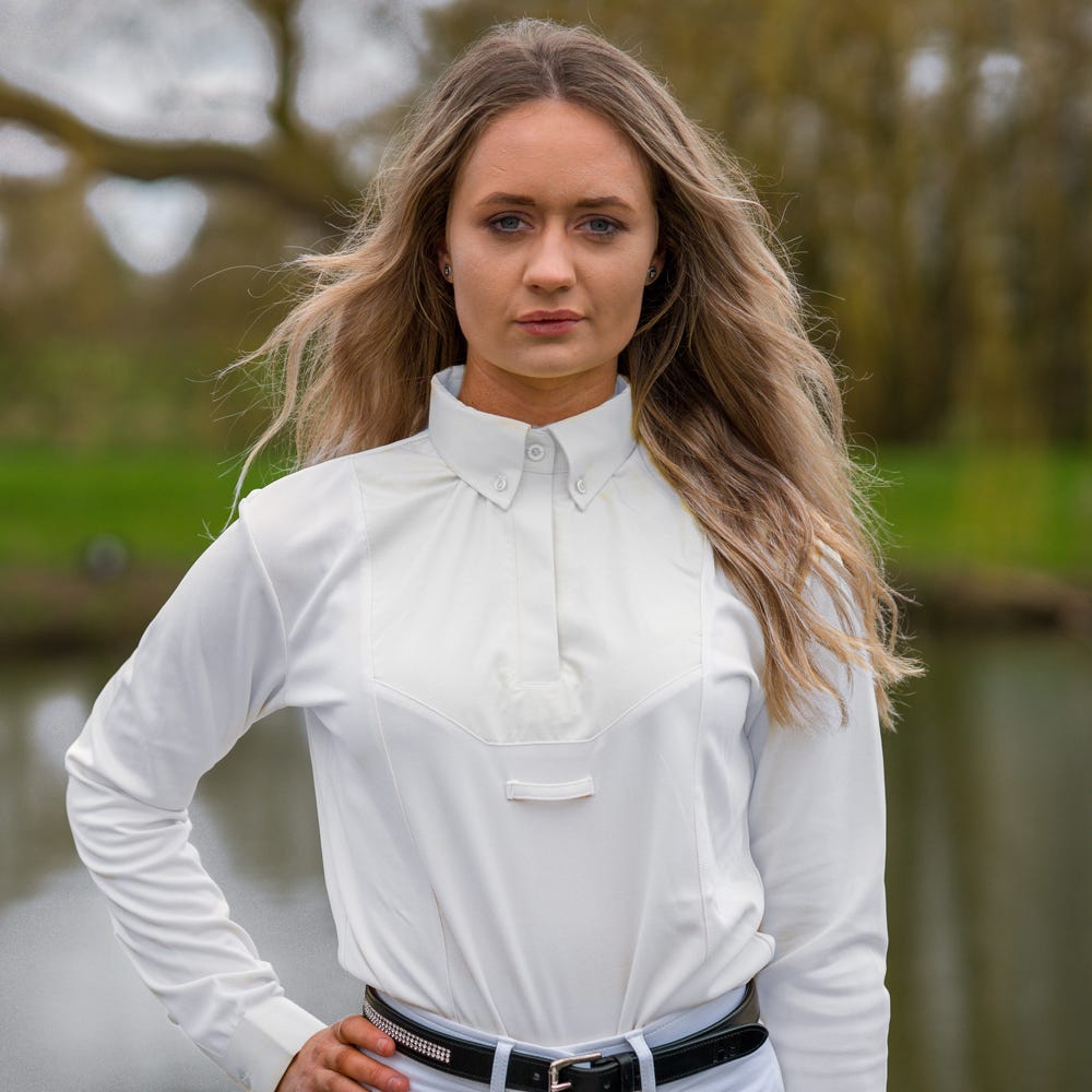 Hy Equestrian Ladies Dedham Long Sleeved Tie Shirt - Nags Essentials