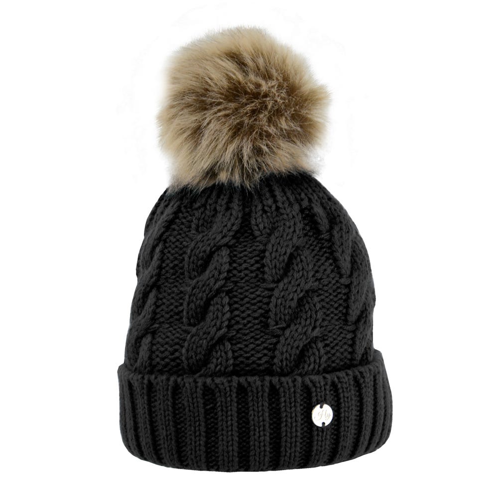 Hy Equestrian Melrose Cable Knit Bobble Hat - Nags Essentials