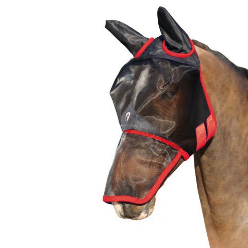 Hy Equestrian Mesh Full Mask with Ears and Nose - Nags Essentials
