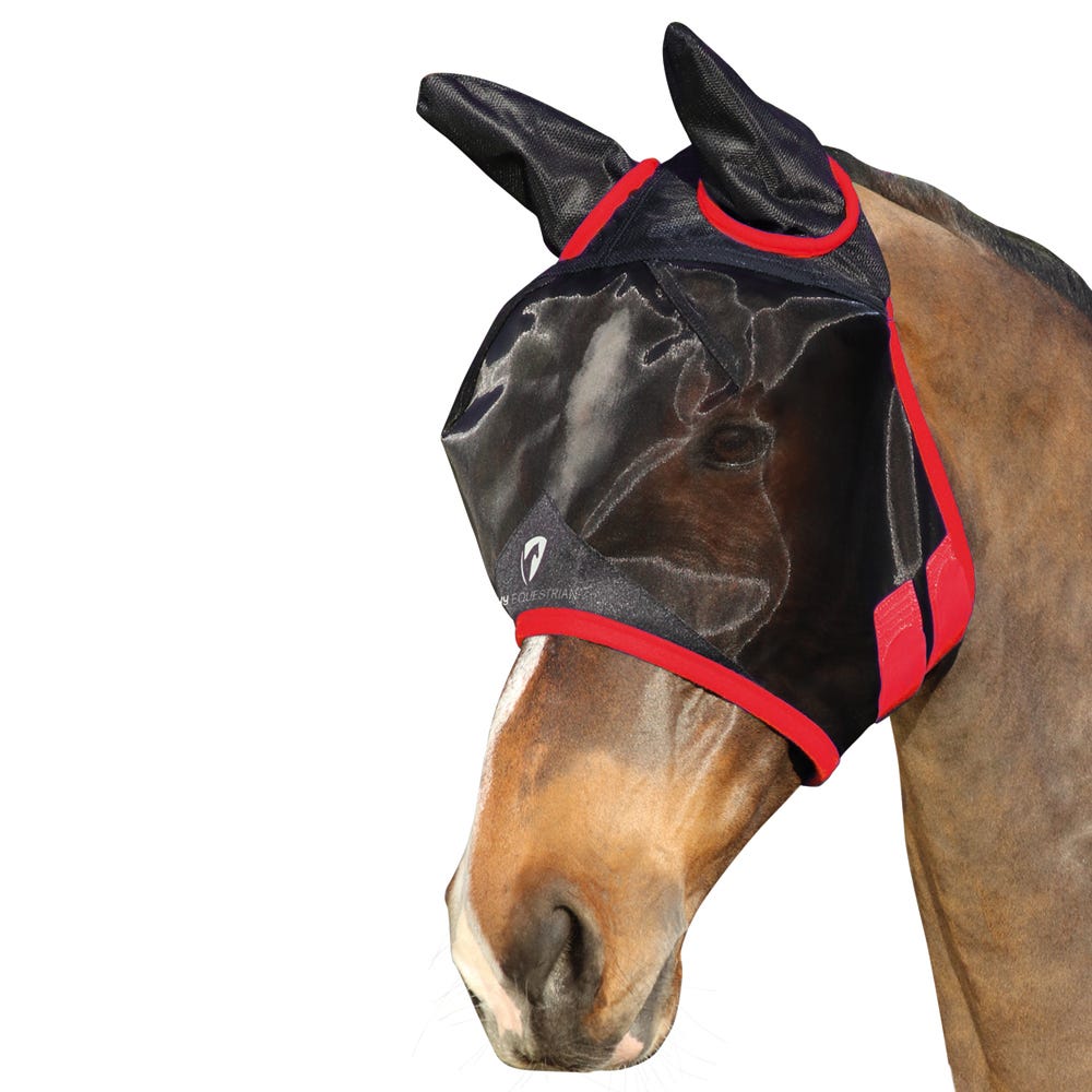 Hy Equestrian Mesh Half Mask with Ears - Nags Essentials