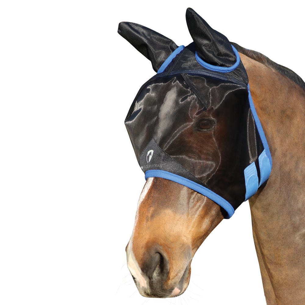 Hy Equestrian Mesh Half Mask with Ears - Nags Essentials