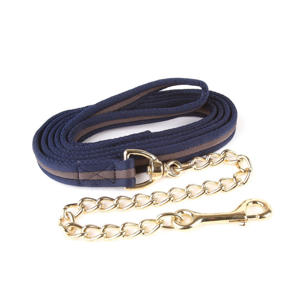 Hy Equestrian Soft Webbing Lead Rein With Chain - Nags Essentials