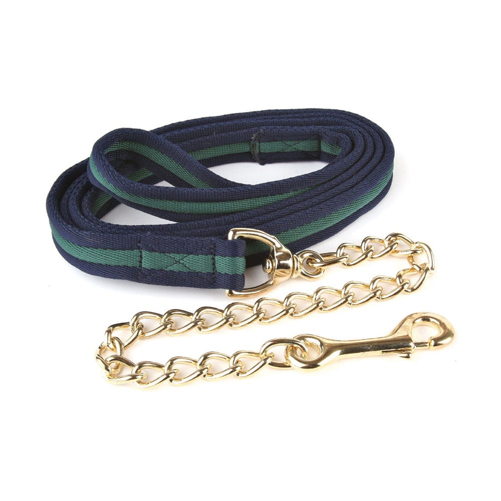 Hy Equestrian Soft Webbing Lead Rein With Chain - Nags Essentials