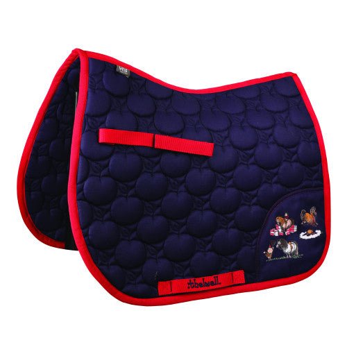 Hy Equestrian Thelwell Collection Practice Makes Perfect Saddle Pad - Navy - Nags Essentials