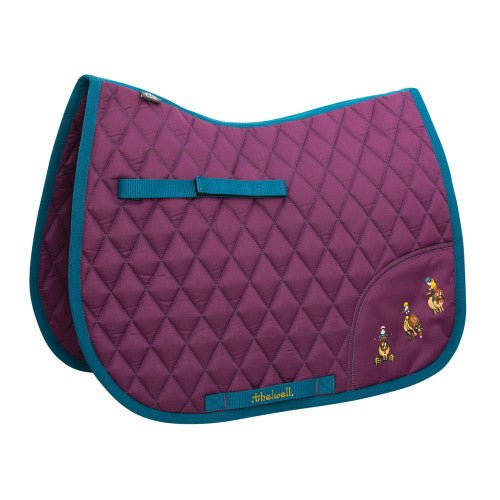Hy Thelwell Collection Pony Friends Saddle Pad -Imperial Purple - Nags Essentials