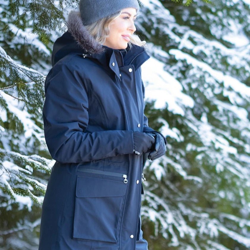 Inferno Long Heated Waterproof Riding Coat - Navy - Nags Essentials